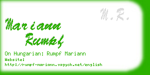 mariann rumpf business card